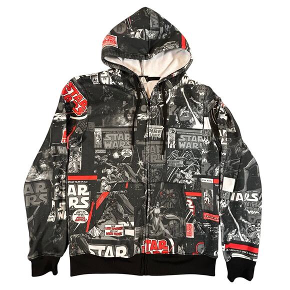 Star Wars All Over Print Full Zip Hoodie‎ Size M - Picture 1 of 6